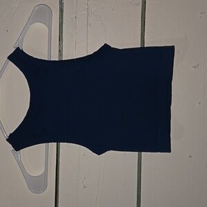 Smalle Blue Ribbed Athletic Tank